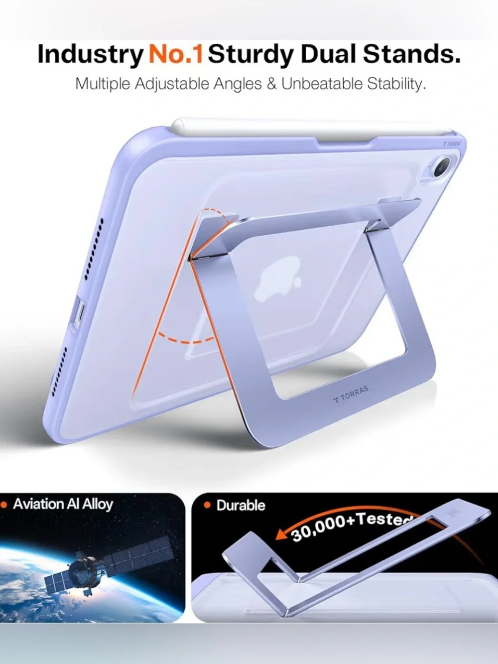 iPad Mini 7/ mini 6 Torras blue or purple Case with Kickstand NEW SEALED